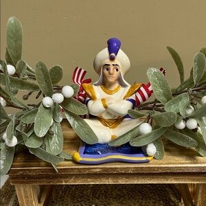 Vtg Disney Aladdin on Magic Carpet porcelain ceramic figurine
